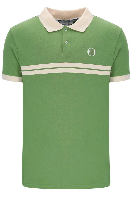 Sergio Tacchini Supermac Polo Shirt Jade Green/Pearled ivory - RD1 Clothing