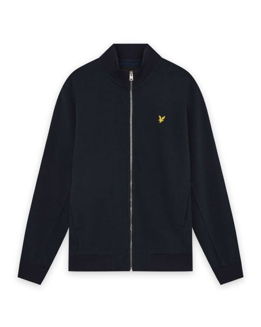 Lyle & Scott Pique Zip Through Sweatshirt Navy