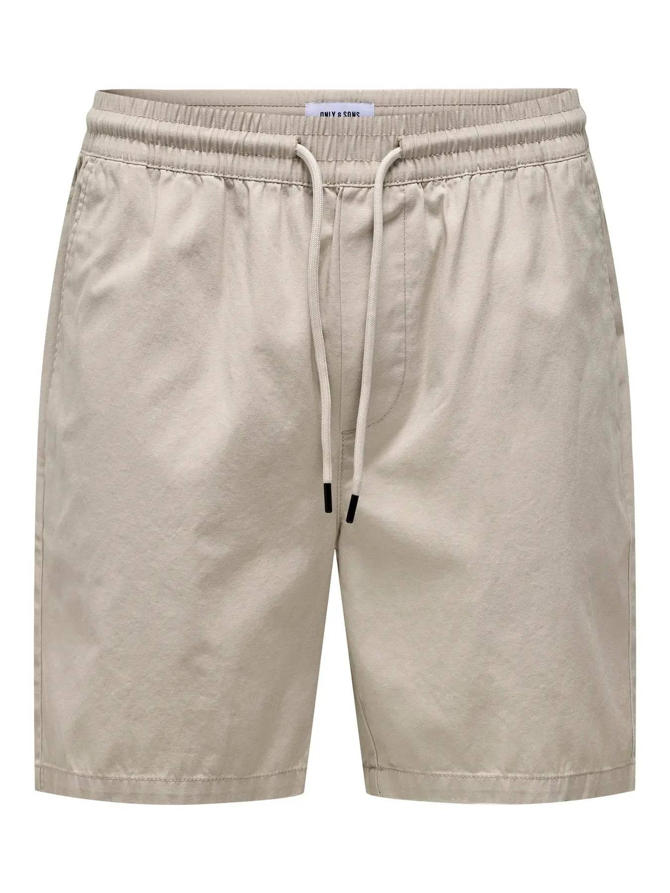 Only and Sons Tel Life Jogger Sweat Short Beige - RD1 Clothing