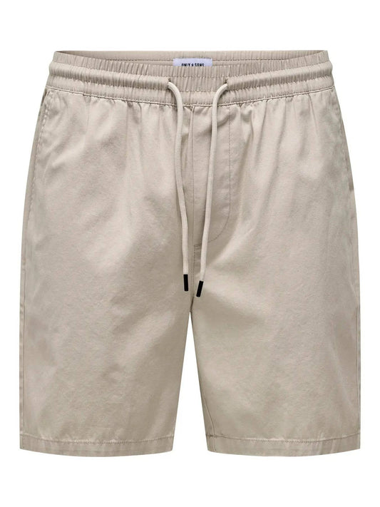 Only and Sons Tel Life Jogger Sweat Short Beige - RD1 Clothing