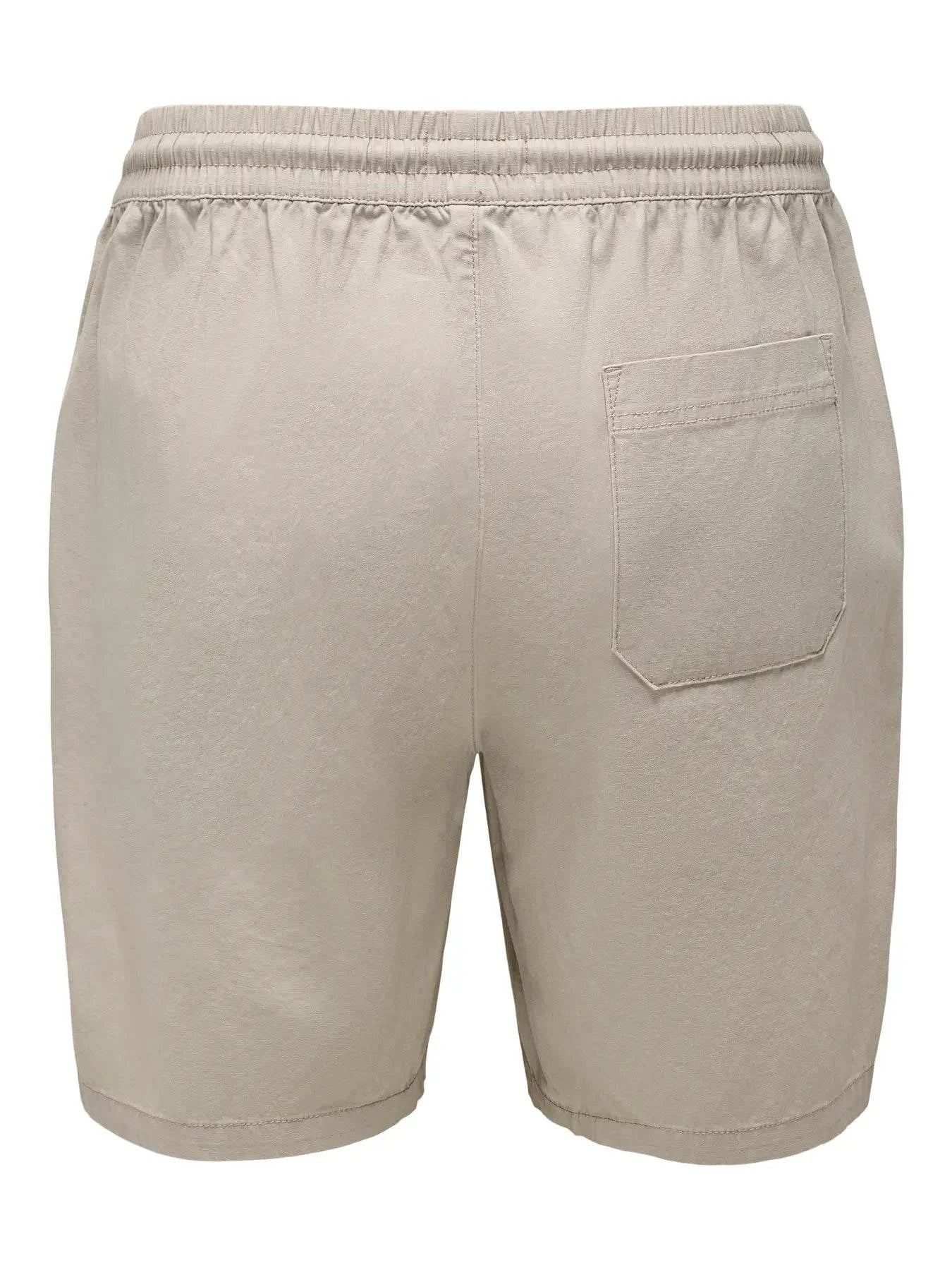 Only and Sons Tel Life Jogger Sweat Short Beige - RD1 Clothing
