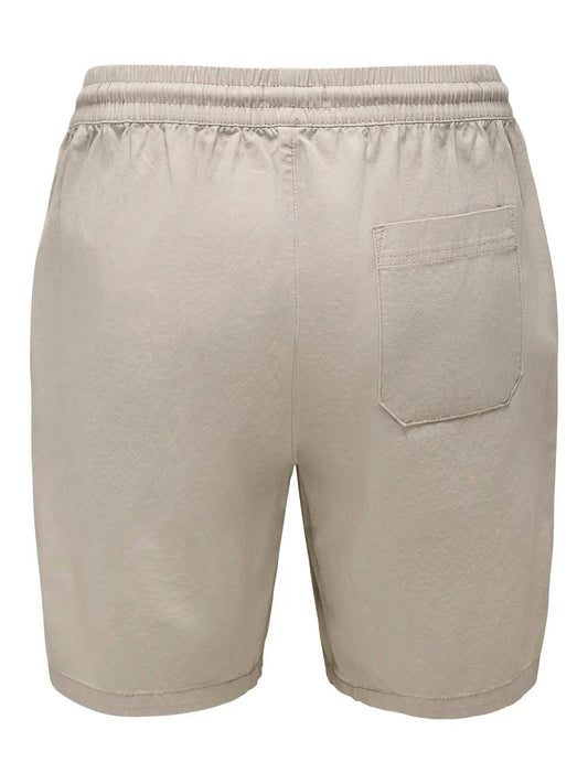 Only and Sons Tel Life Jogger Sweat Short Beige - RD1 Clothing