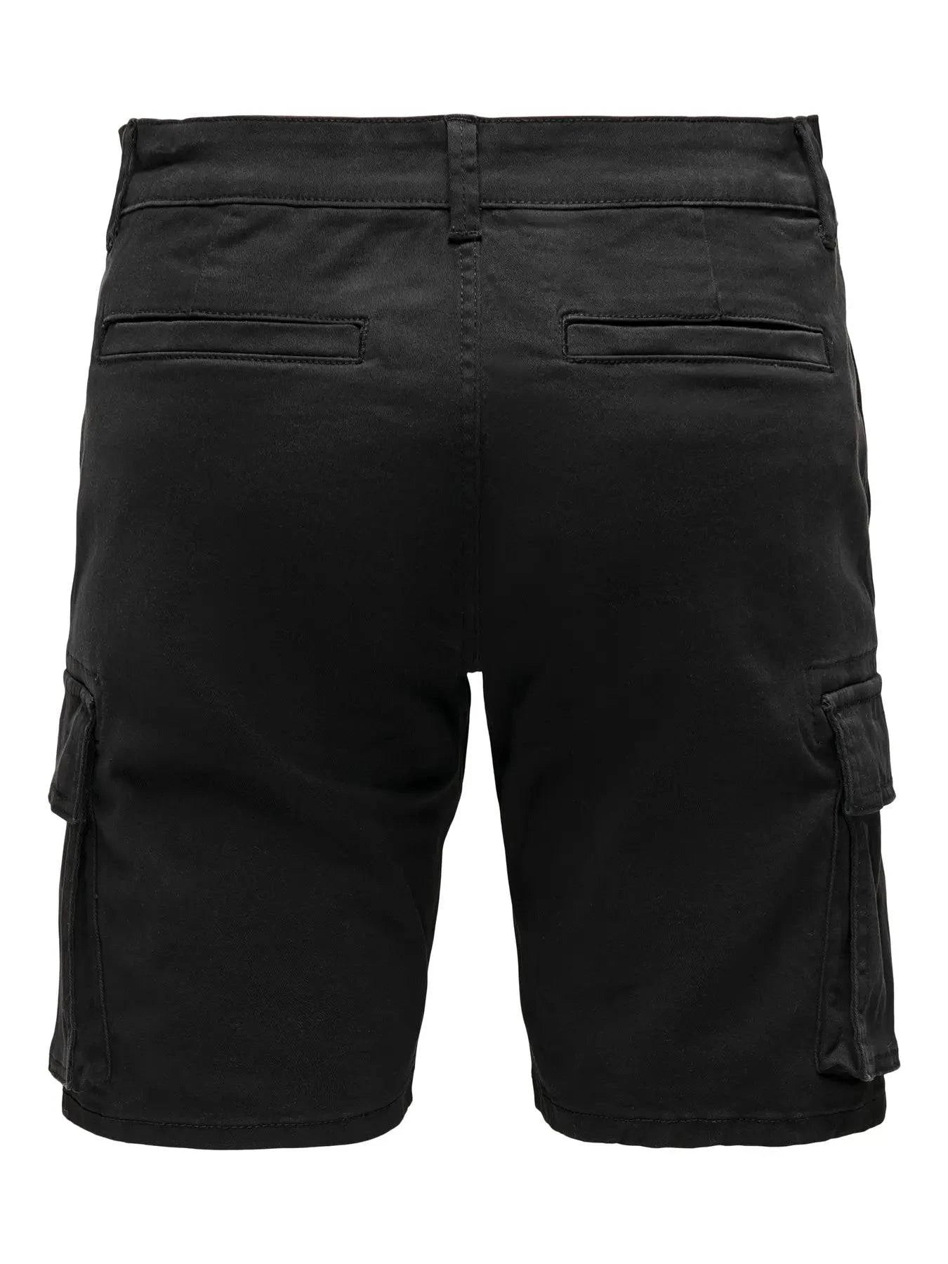 Only & Sons Cargo Shorts in Black - RD1 Clothing