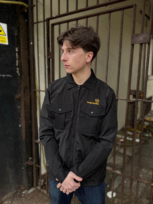 Sergio Tacchini Luciano Overshirt in Black - RD1 Clothing