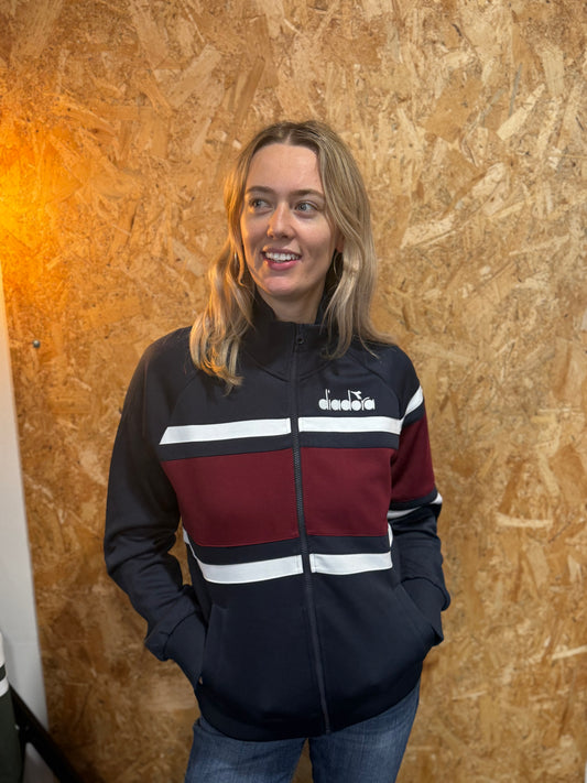 Diadora 80's Track Top Blue Denim/Optical White - RD1 Clothing