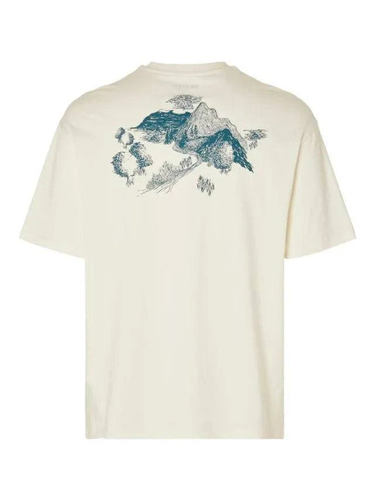 Selected Homme Gib Print Tee In Egret - RD1 Clothing
