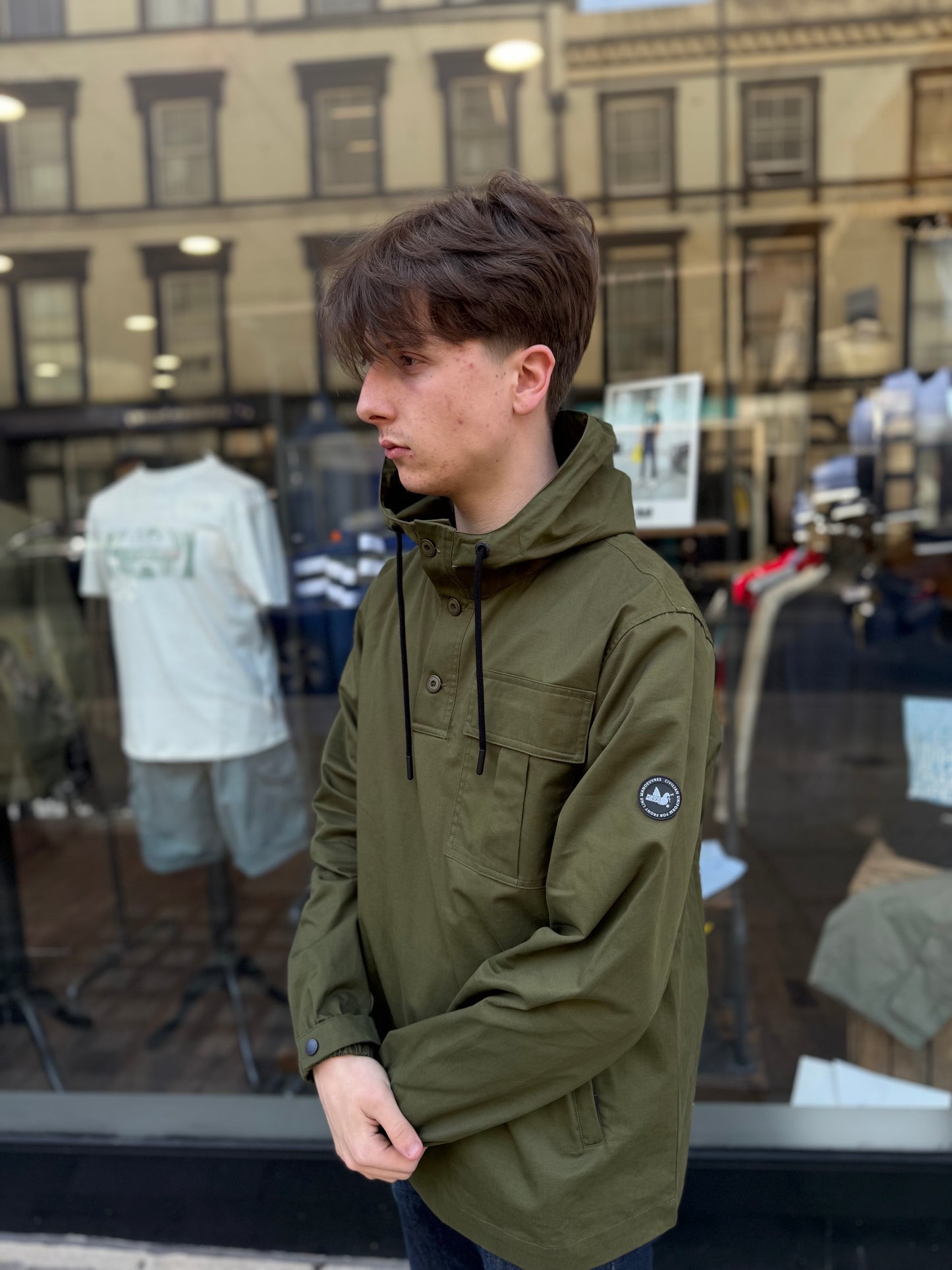Peaceful Hooligan Lennon Smock Deep Lichen