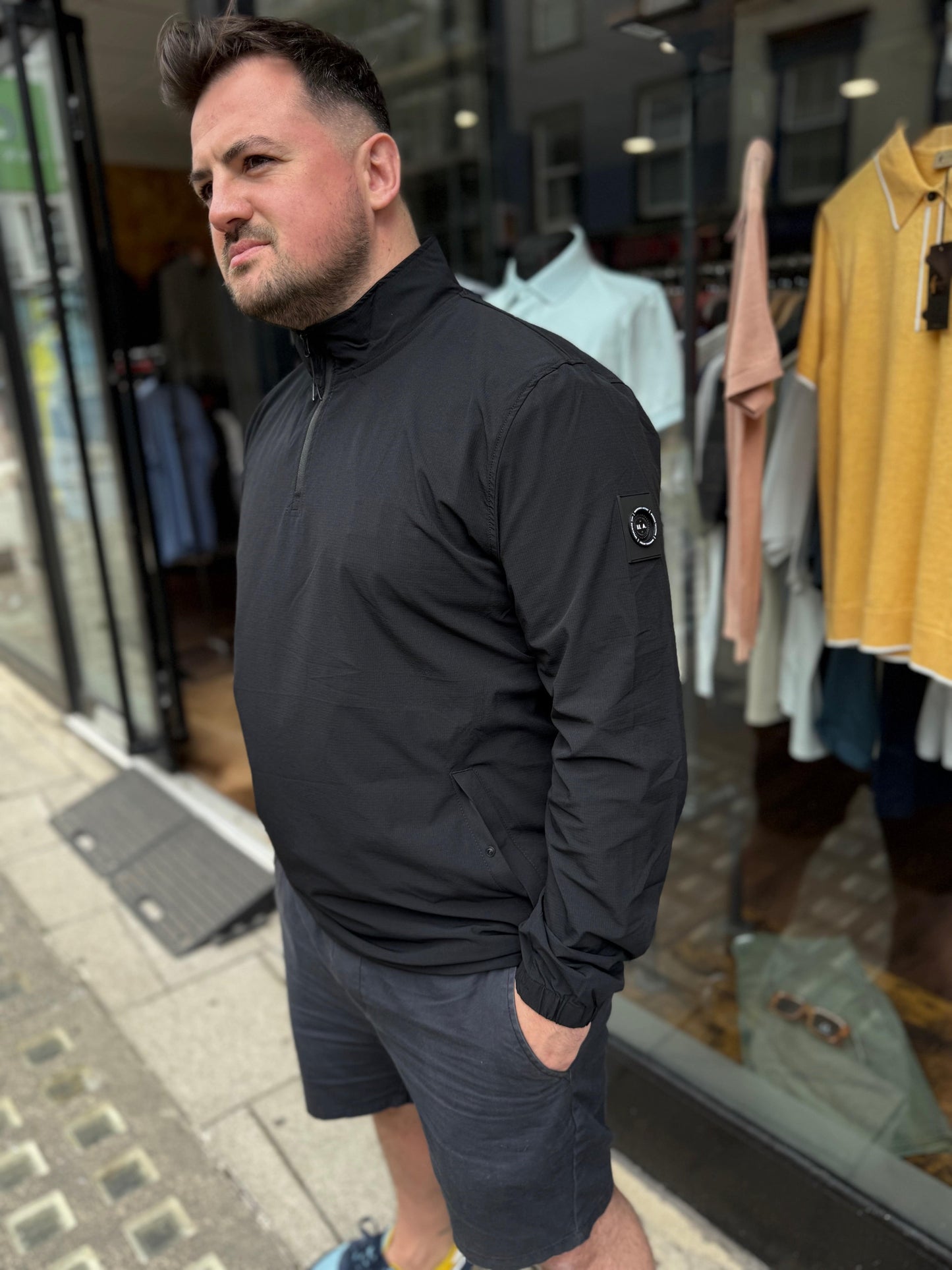 Marshall Artist Lennox Quarter Zip Black - RD1 Clothing
