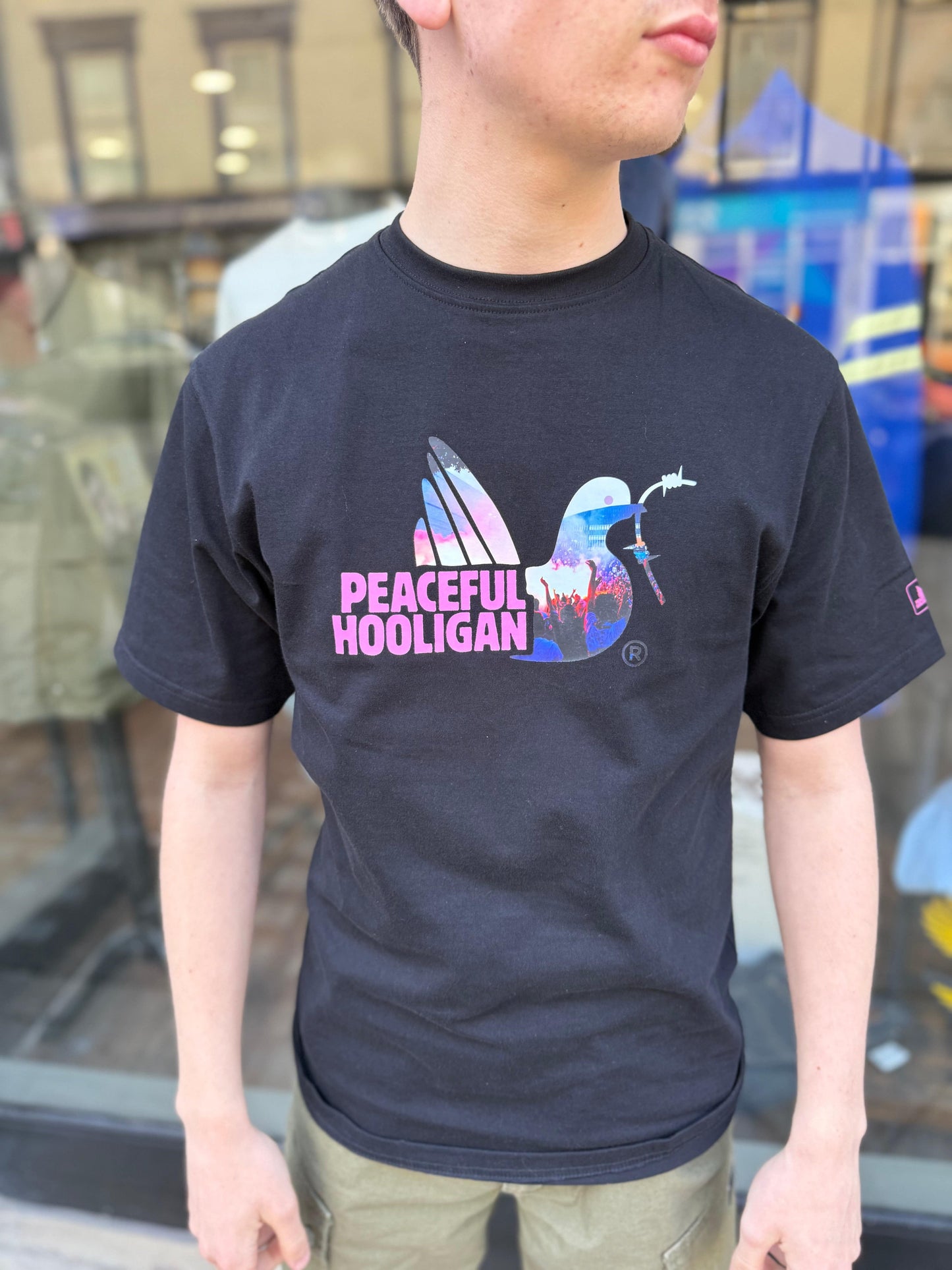 Peaceful Hooligan Flare T-Shirt Black - RD1 Clothing