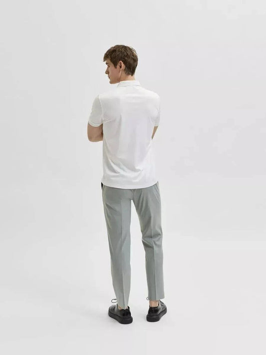 Selected Homme Fave Polo Shirt In Cloud Dancer