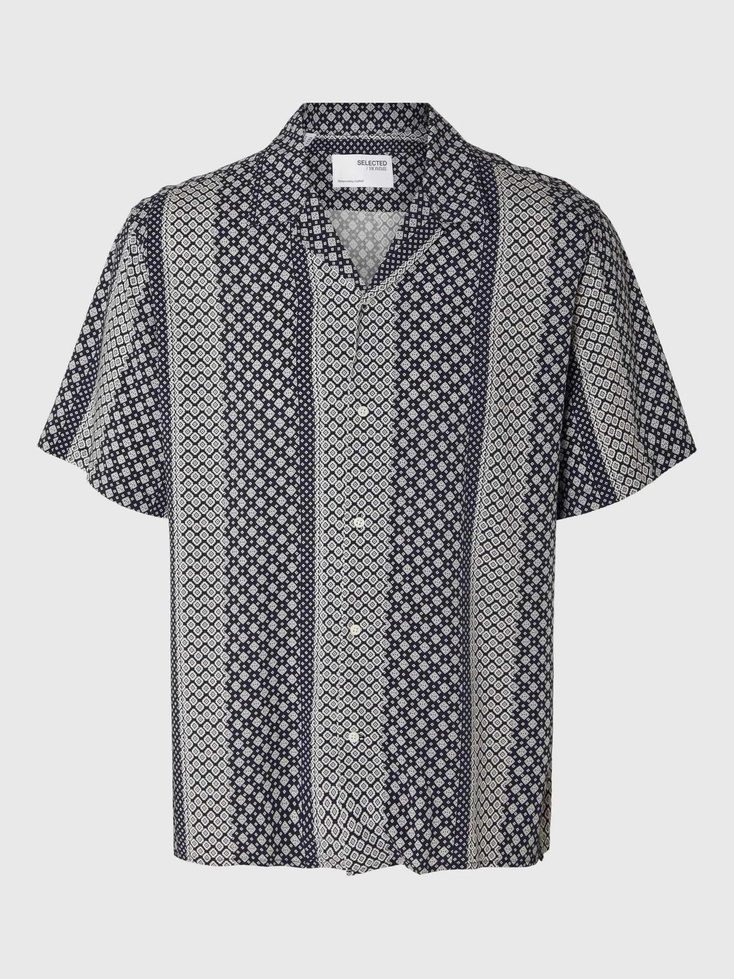 Selected Homme Vero Shirt In AOP Sky Captain
