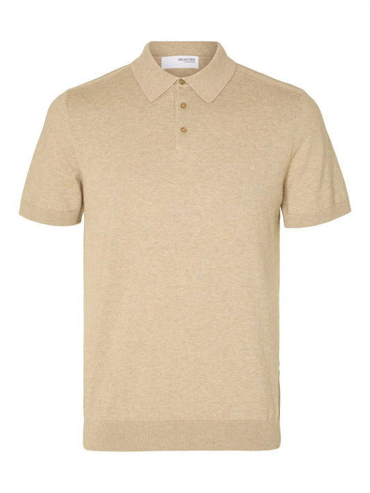 Selected Homme Berg SS Knit Polo In Kelp - RD1 Clothing
