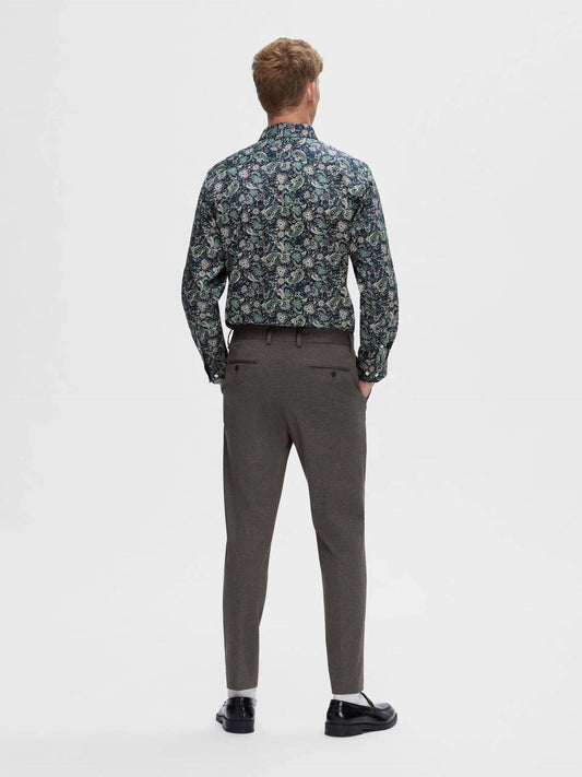 Selected Homme Soho LS Shirt In Dark Navy Paisley