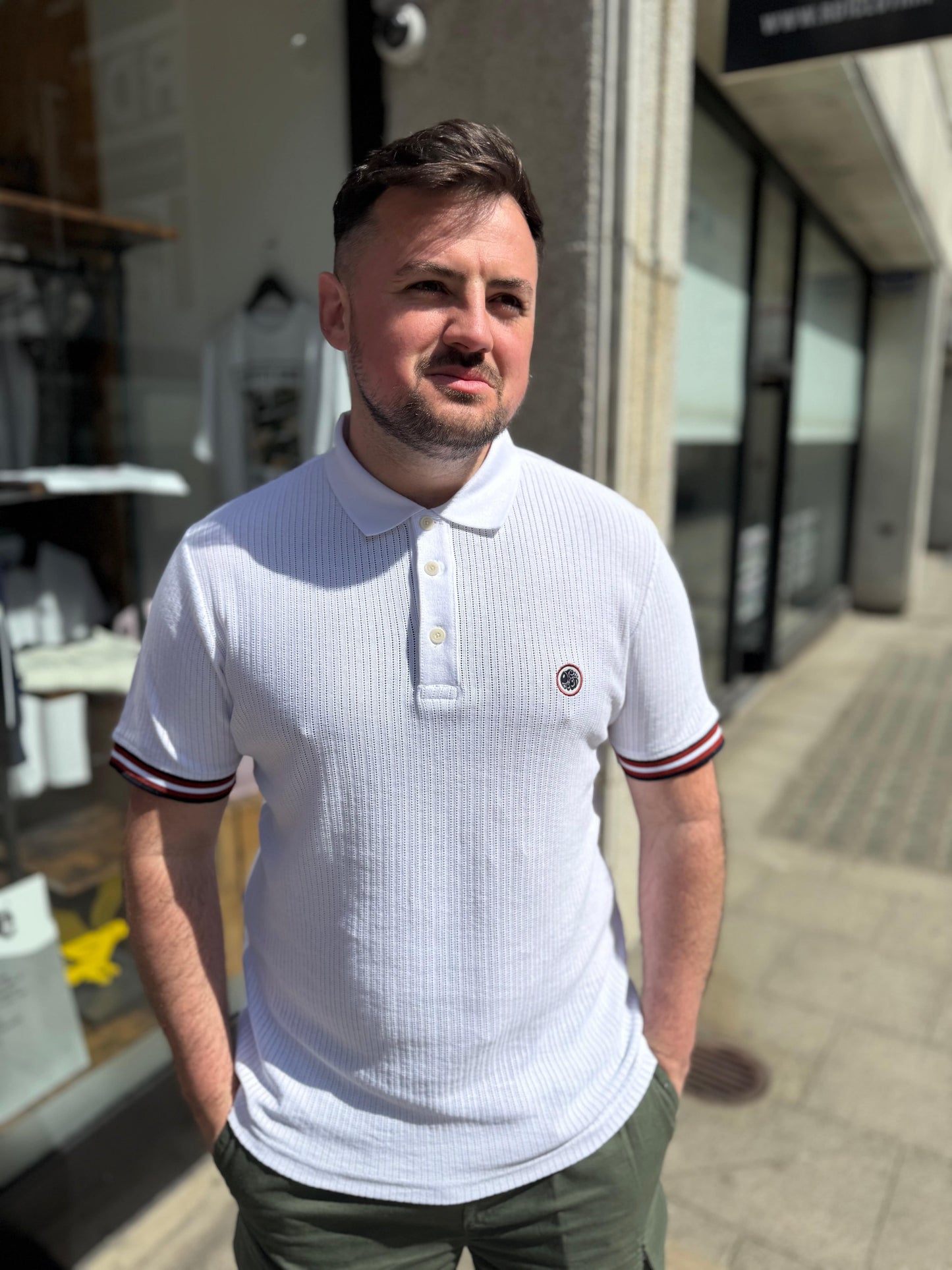 Pretty Green Cressa Tipped Polo White - RD1 Clothing