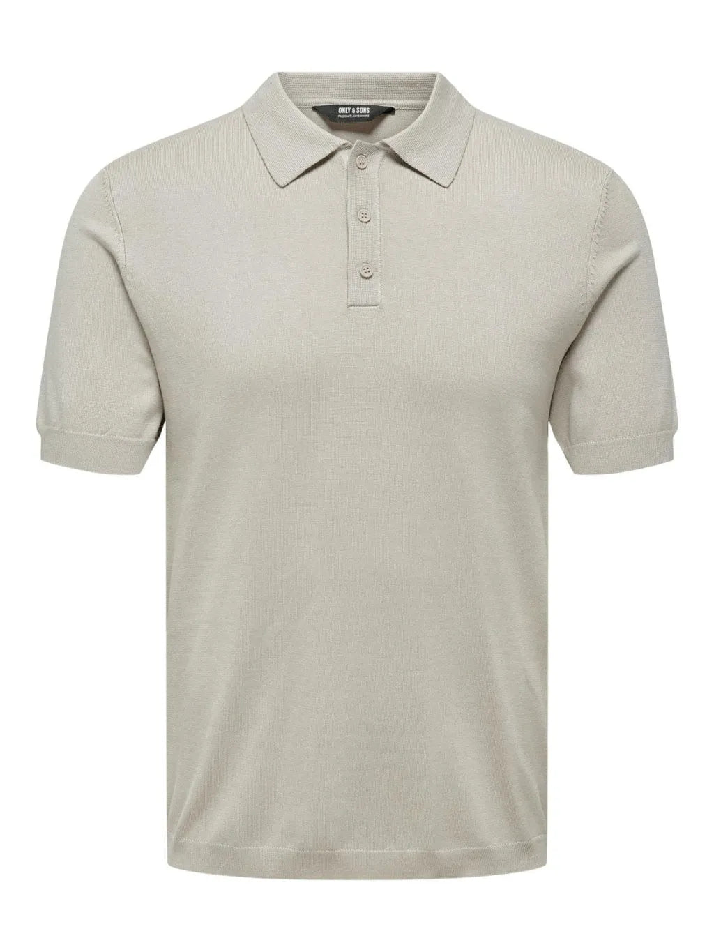 Only and Sons Knitted S/S Polo Beige