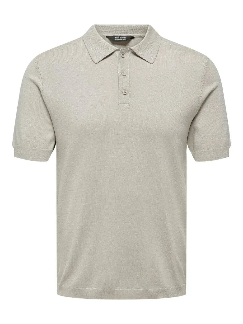Only and Sons Knitted S/S Polo Beige - RD1 Clothing