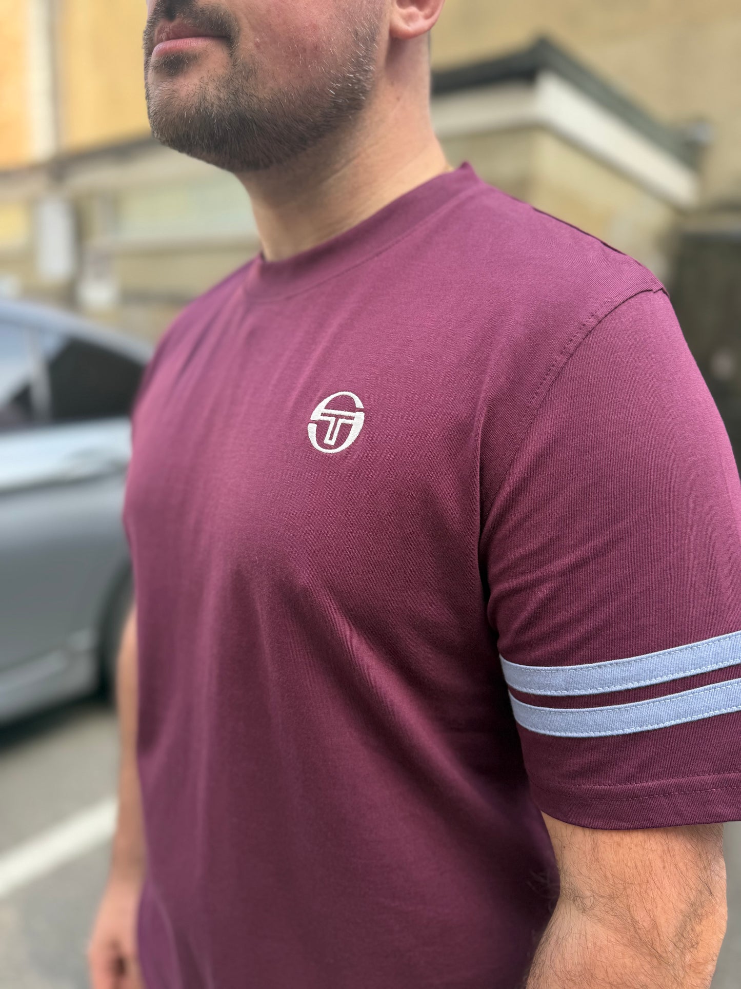 Sergio Tacchini Grello Crew Neck T-Shirt Fig/Country Blue