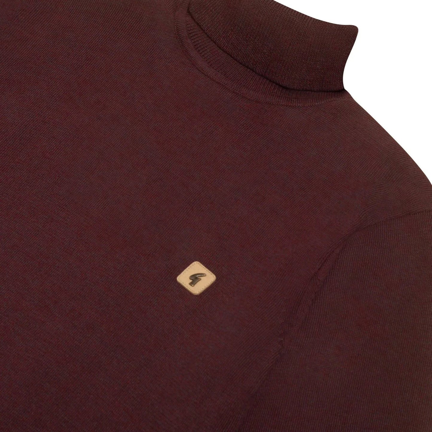 Gabicci Vintage Ricardo Knit Roll Jumper Neck Berry - RD1 Clothing