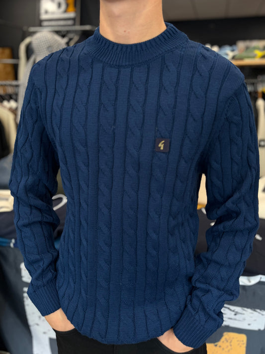 Gabicci Vintage Temor Knitted Jumper Navy