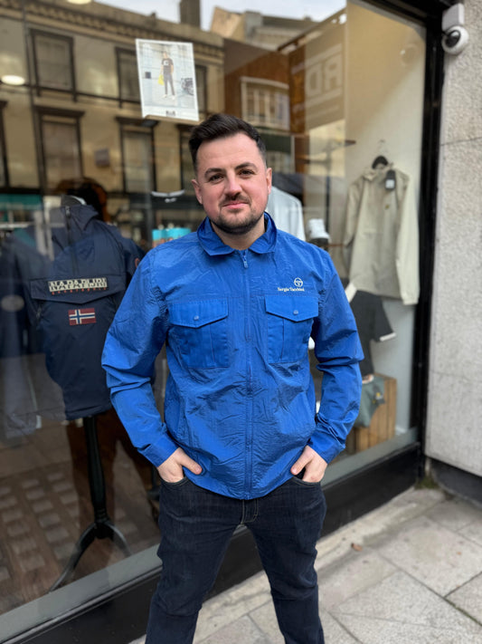 Sergio Tacchini Luciano Reg Fit Shacket In Nautical Blue - RD1 Clothing