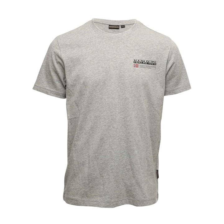 Napapijri Kasba Tee In Med Grey Mel - RD1 Clothing