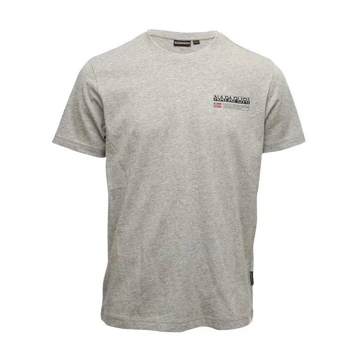 Napapijri Kasba Tee In Med Grey Mel - RD1 Clothing