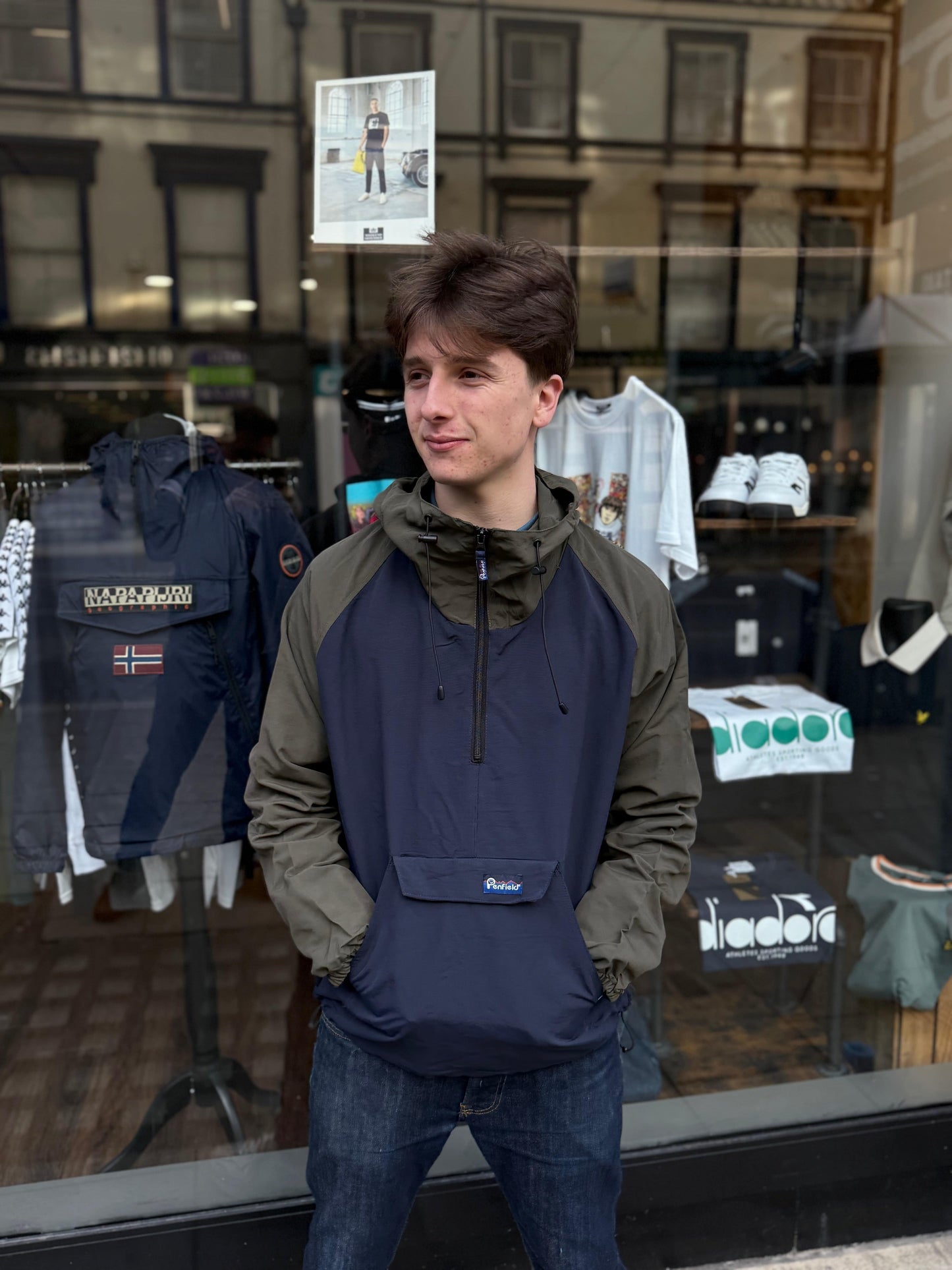 Penfield Pac Jac – Packable Anorak in Forest Green/Navy - RD1 Clothing