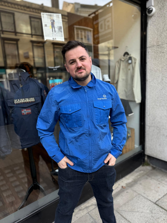 Sergio Tacchini Luciano Reg Fit Shacket In Nautical Blue - RD1 Clothing