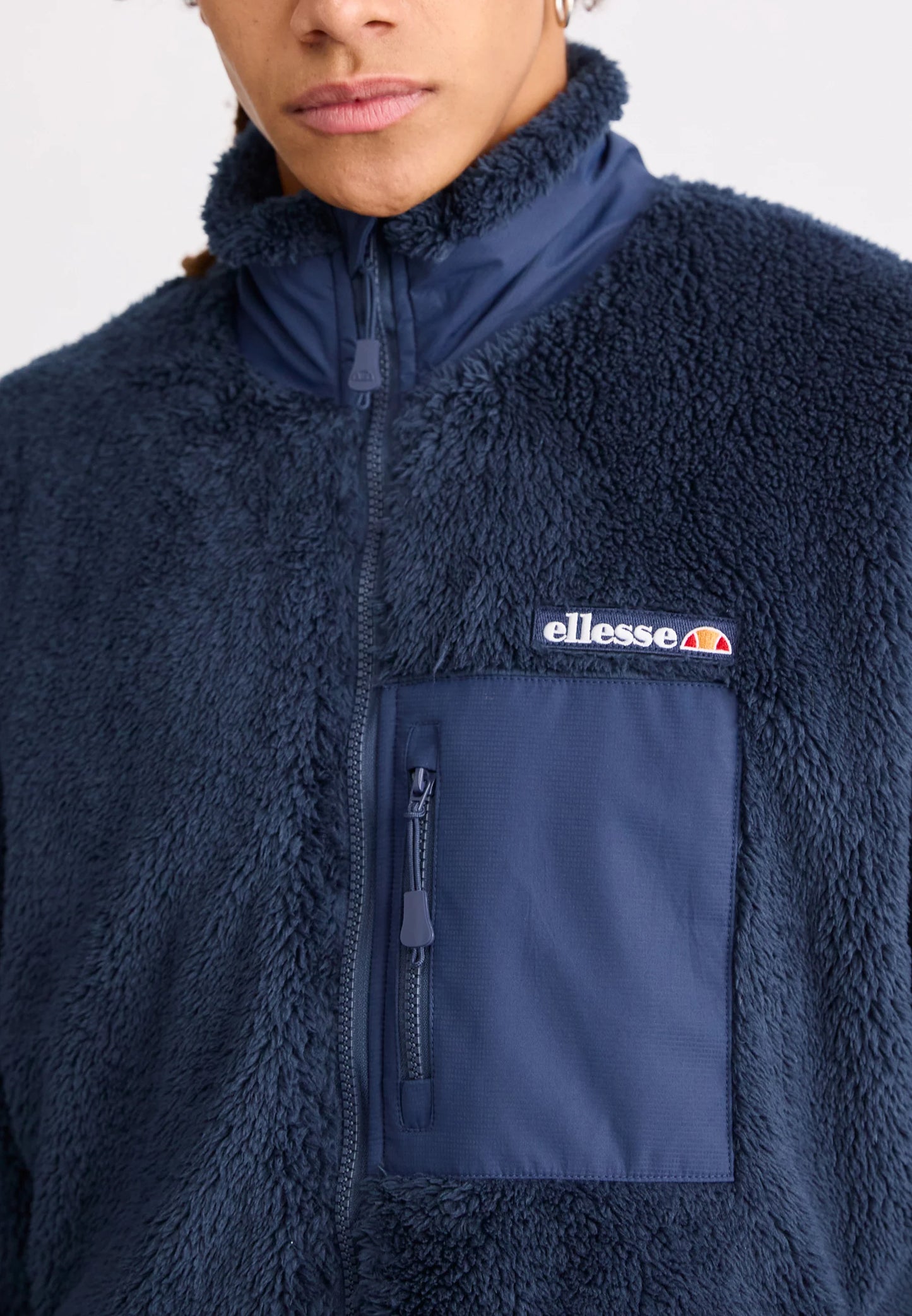 Ellesse Sherpa Fleece in Navy