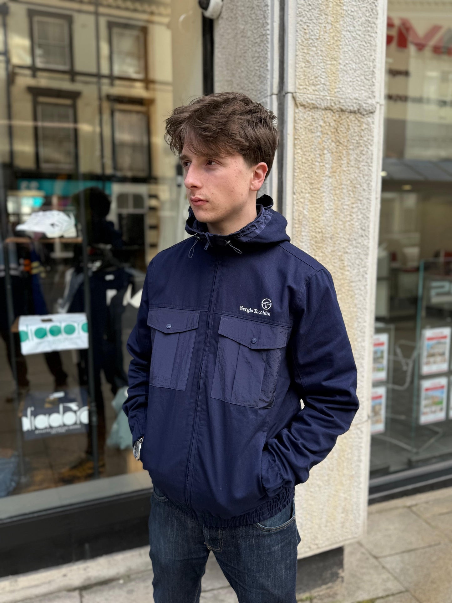 Sergio Tacchini Dario Hoodie in Maritime Blue - RD1 Clothing