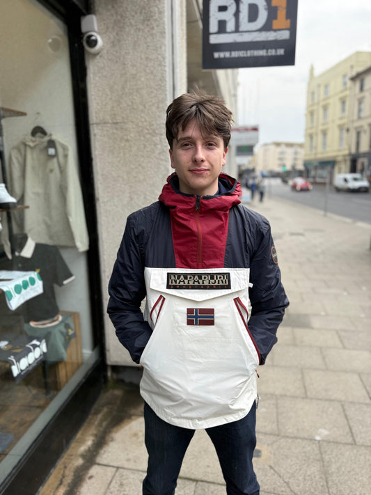 Napapijri Rainforest WB PKT V2 in Navy/White/Burgundy - RD1 Clothing
