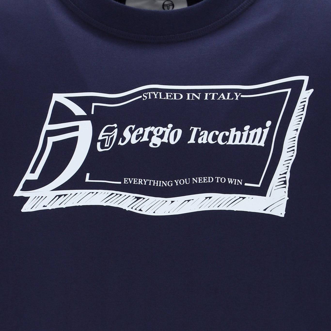 Sergio Tacchini Gian Graphic T-Shirt Navy - RD1 Clothing