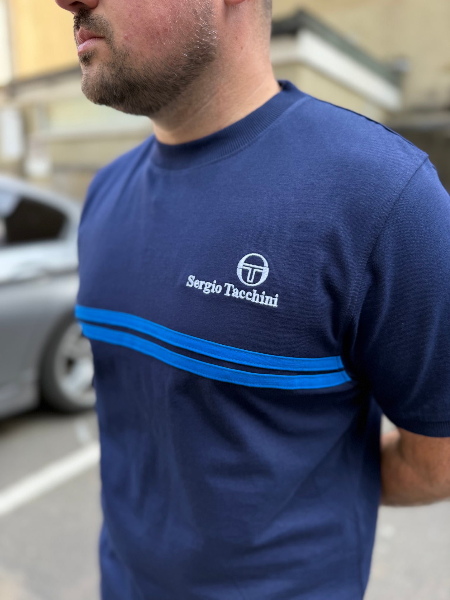 Sergio Tacchini Supermac T-Shirt Maritime Blue/Princess Blue