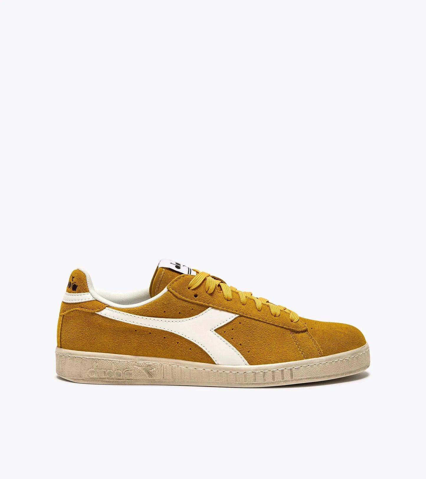 Diadora Game L Low Waxed Suede In Yellow Ochre