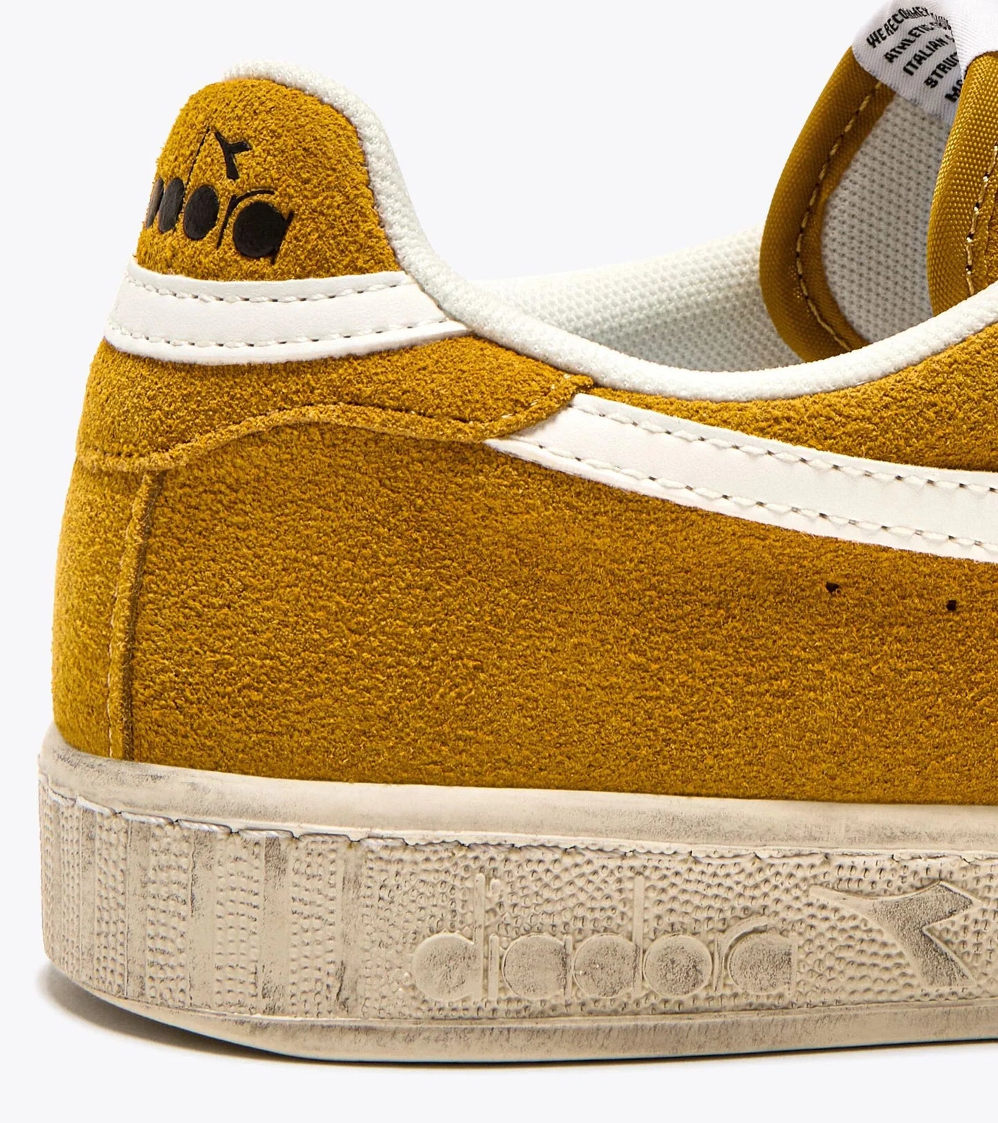 Diadora Game L Low Waxed Suede In Yellow Ochre