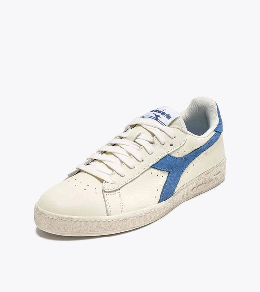 Diadora Game L Low Waxed Suede Pop In White/ Blue Bleached - RD1 Clothing