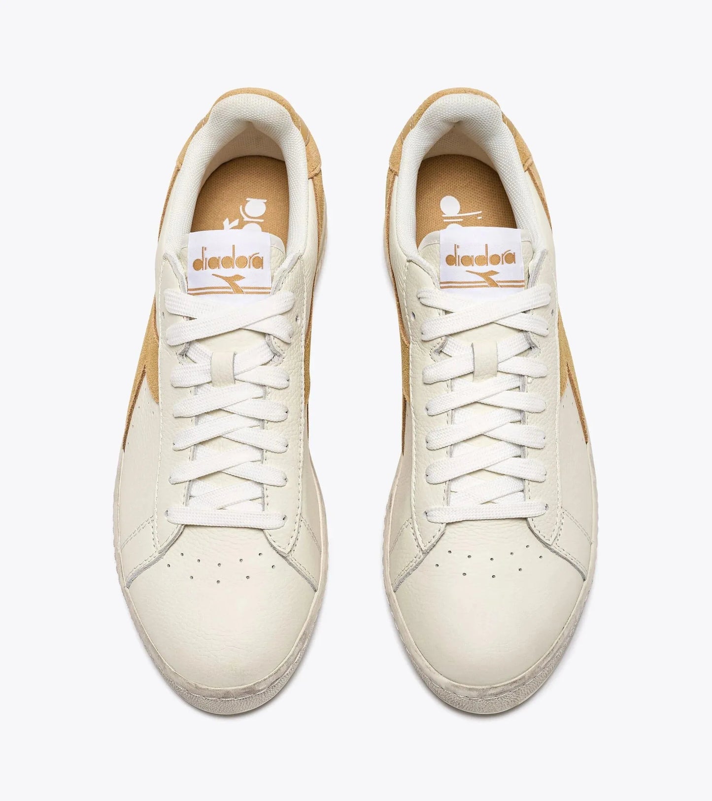 Diadora Game L Low Waxed Suede In White/ Latte - RD1 Clothing