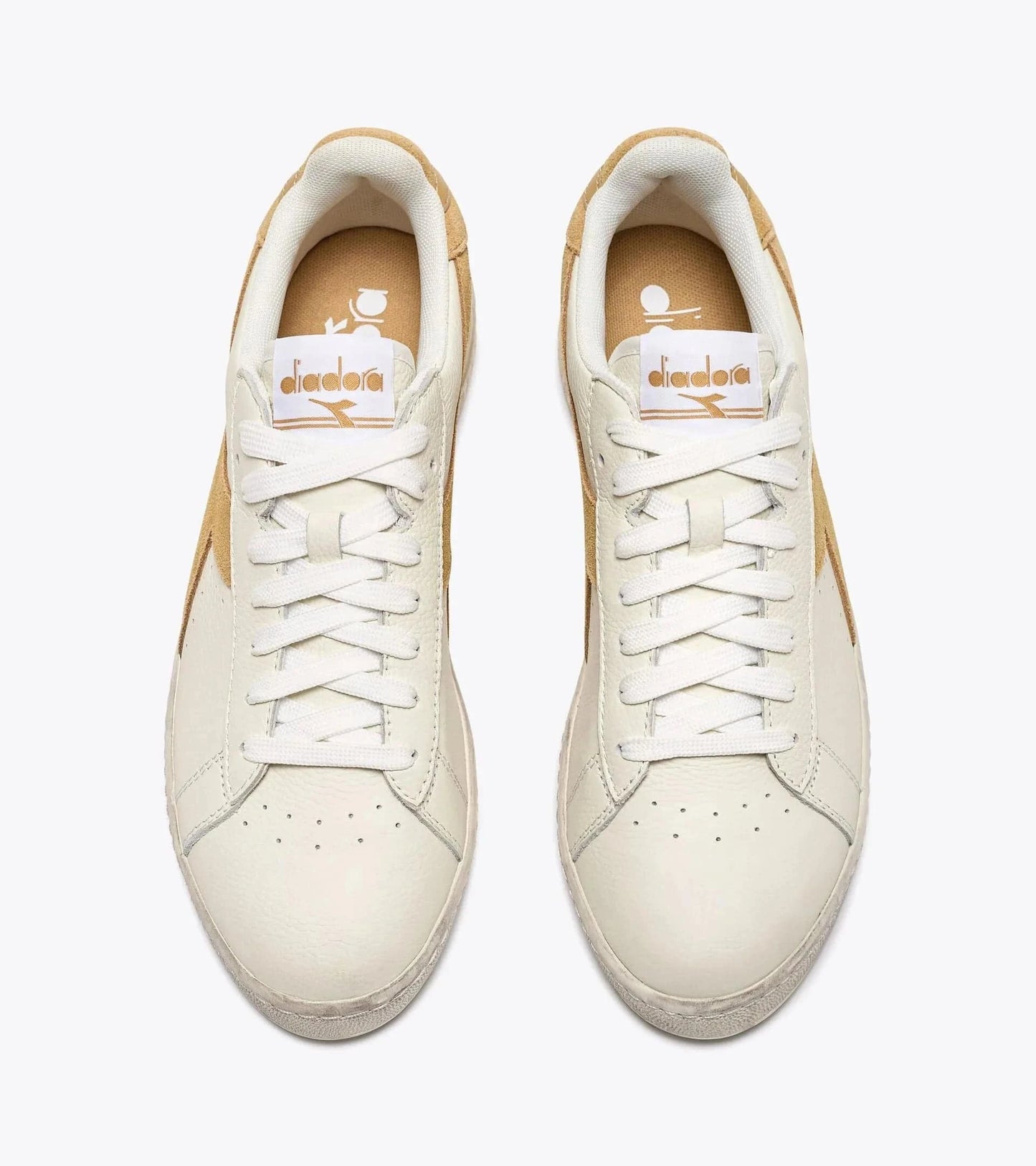 Diadora Game L Low Waxed Suede In White/ Latte - RD1 Clothing