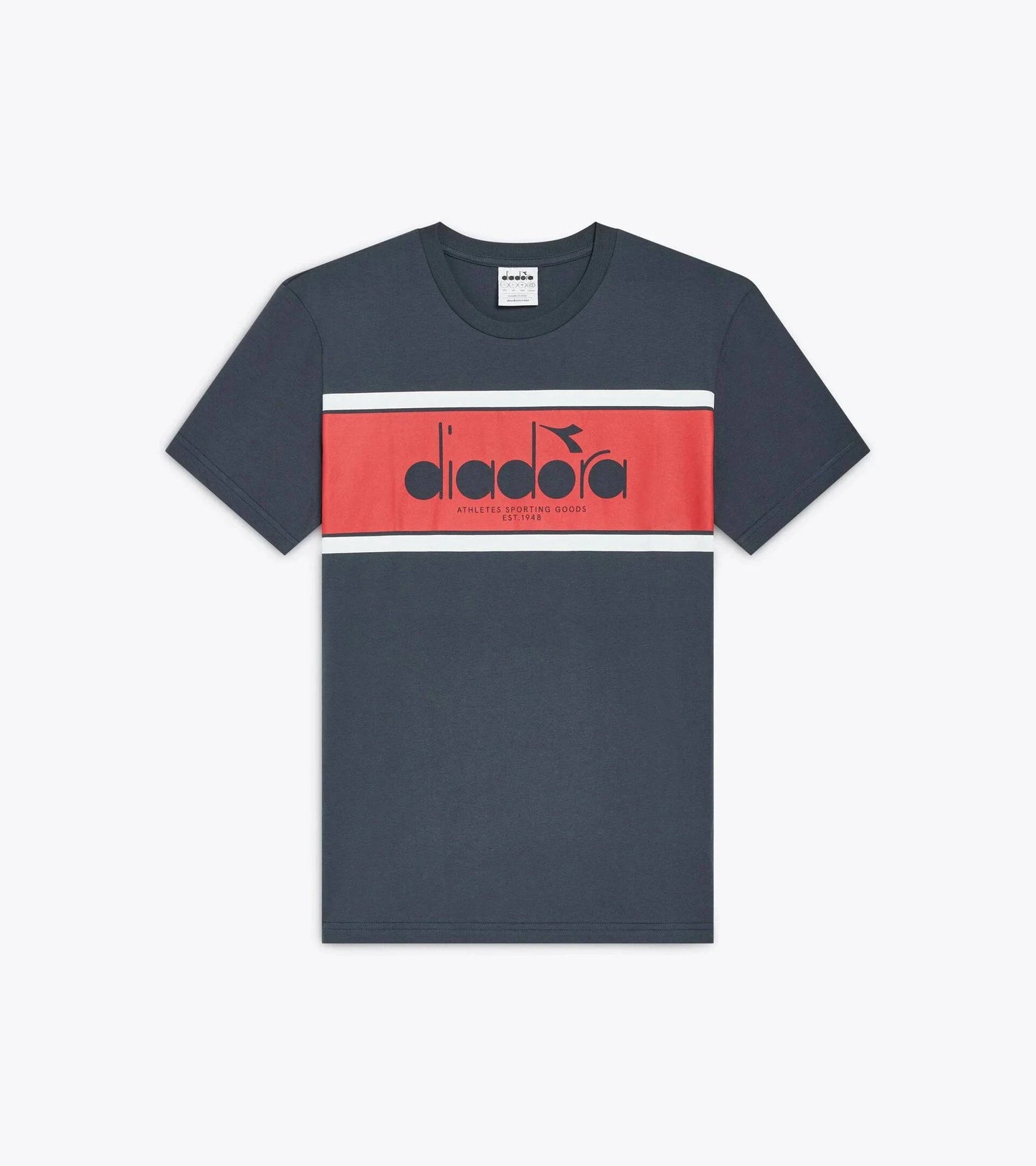 Diadora Logo T-SHIRT Navy/Red - RD1 Clothing