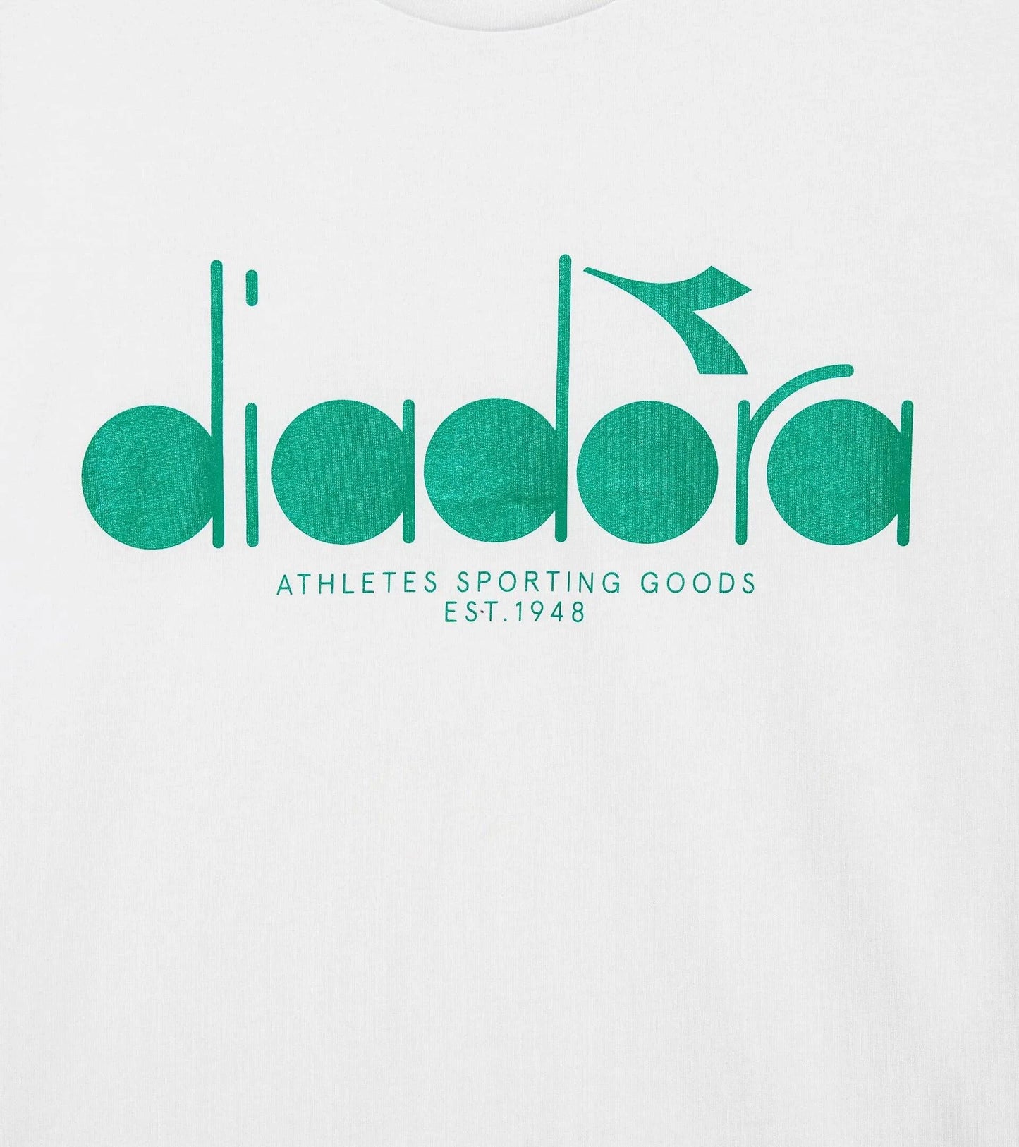 Diadora Logo T-SHIRT White/Green - RD1 Clothing