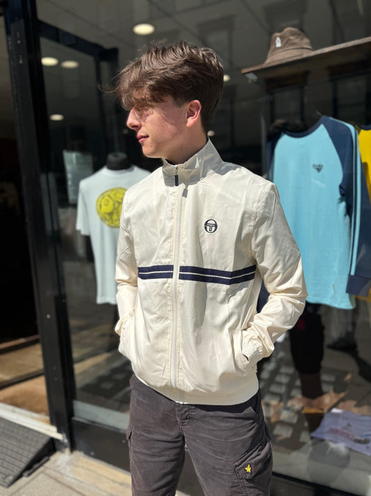 Sergio Tacchini Dino Track Top Snow White/Maritime Blue - RD1 Clothing