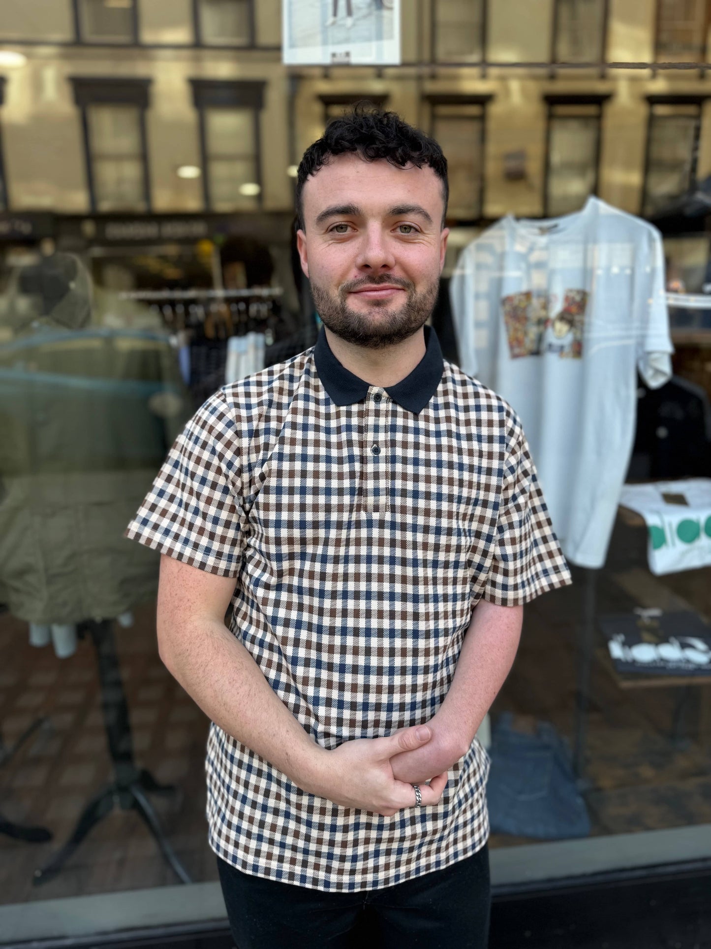 Aquascutum Club Check Polo Navy - RD1 Clothing