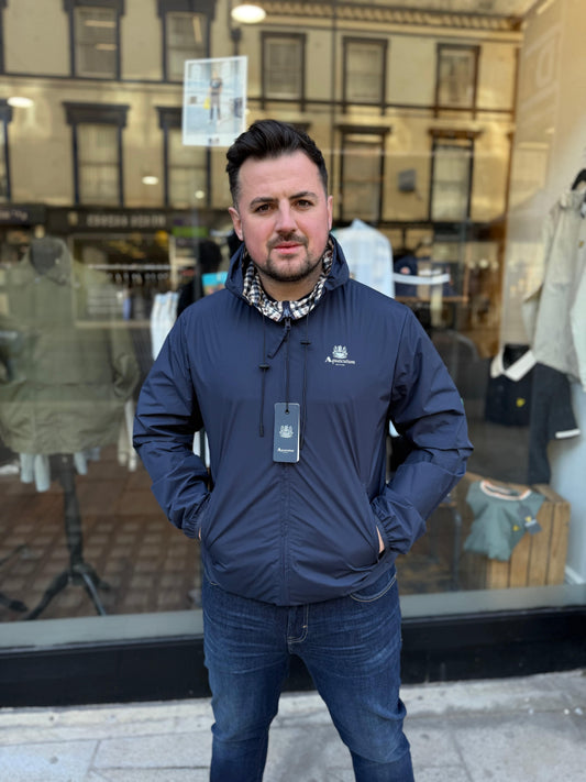 Aquascutum Reversible Zip Up Jacket - Club Check & Navy - RD1 Clothing