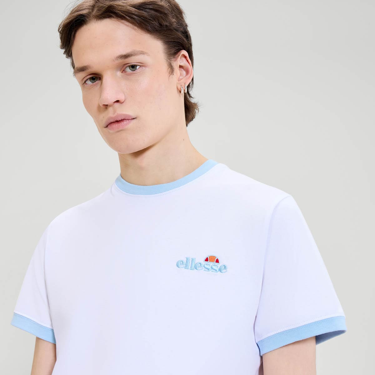 Ellesse Meduno T-Shirt White/Light Blue - RD1 Clothing
