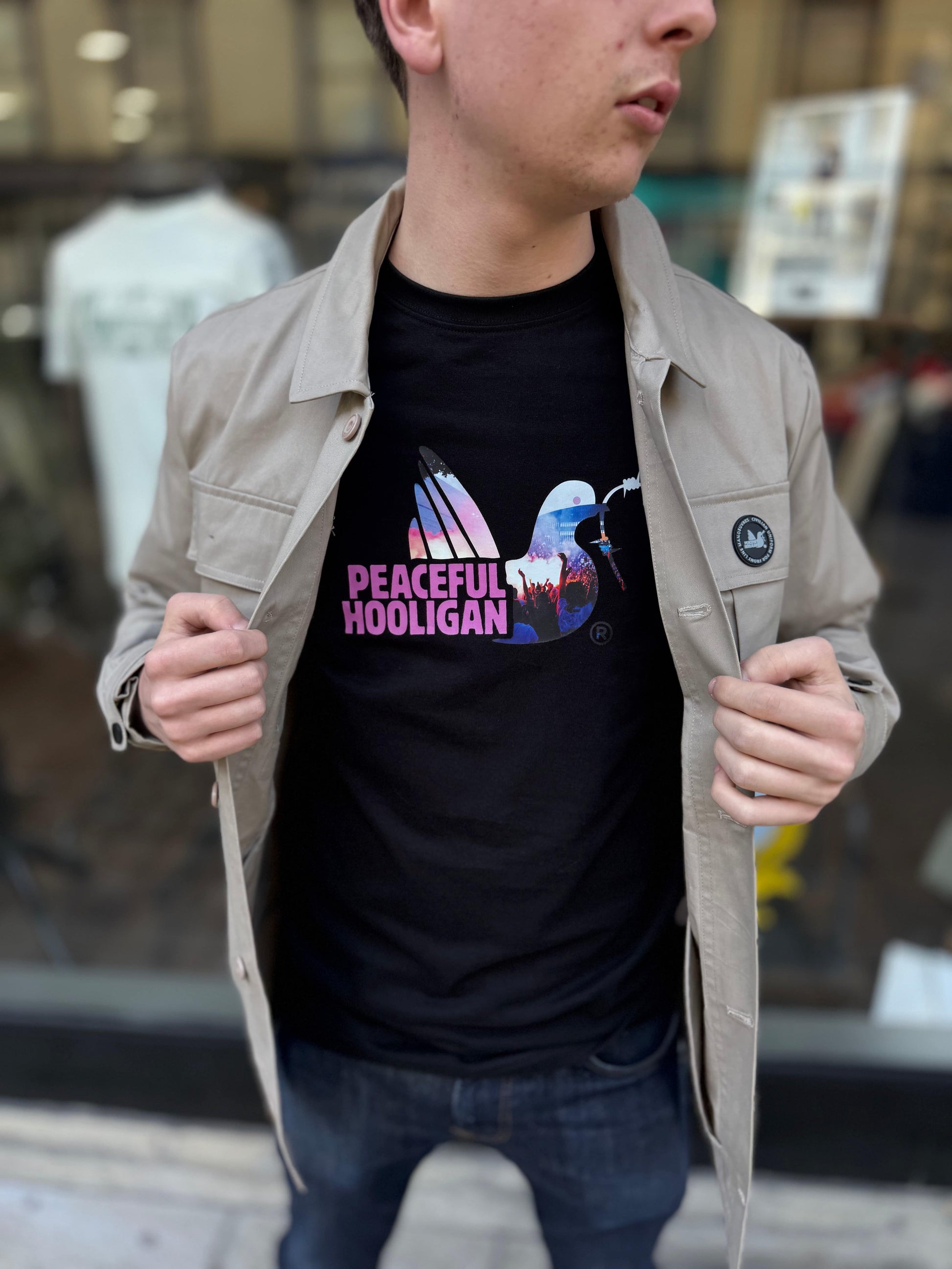 Peaceful Hooligan Flare T-Shirt Black - RD1 Clothing