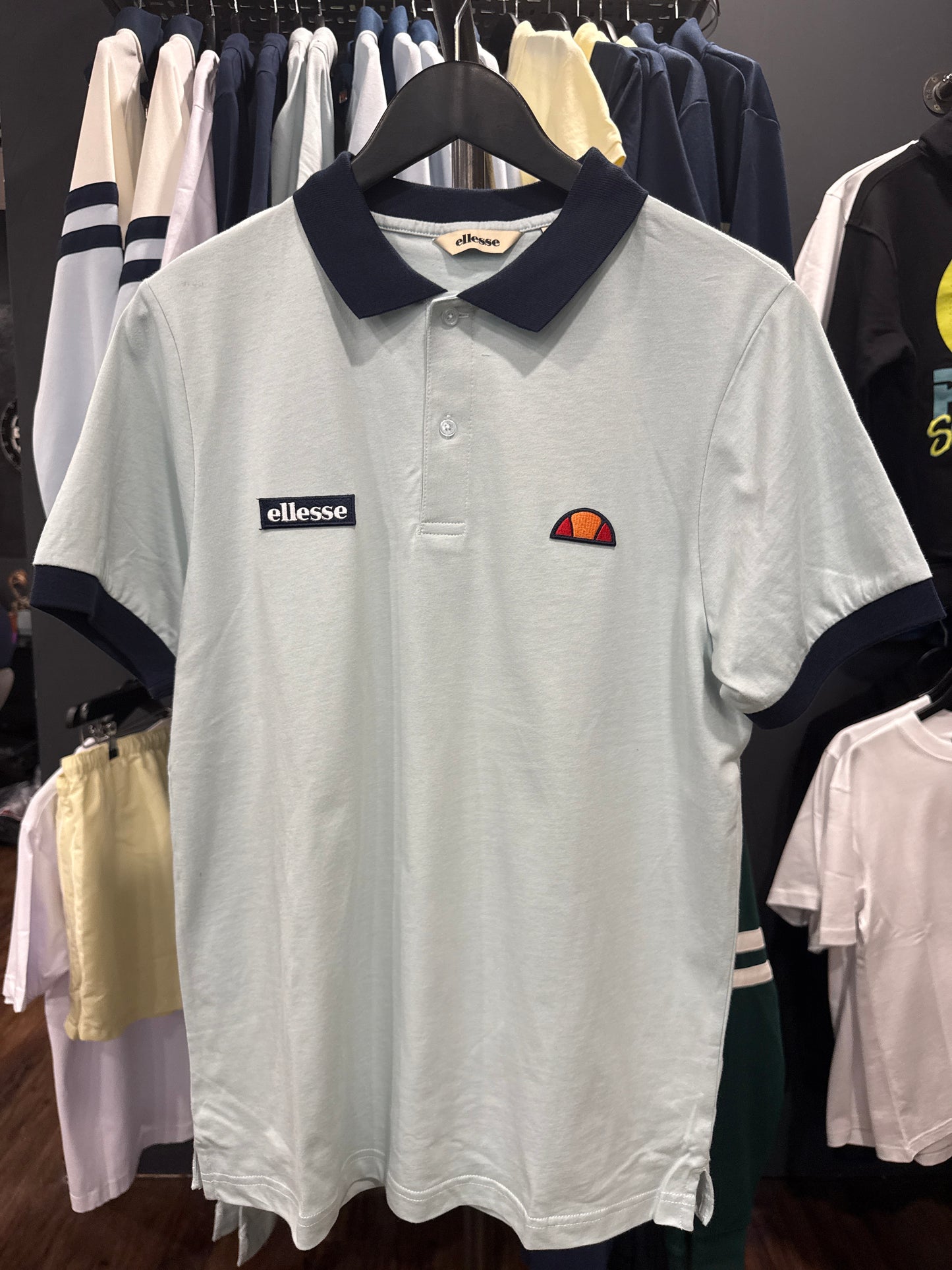 Ellesse Lessepsia Polo Shirt Light Blue/Navy - RD1 Clothing