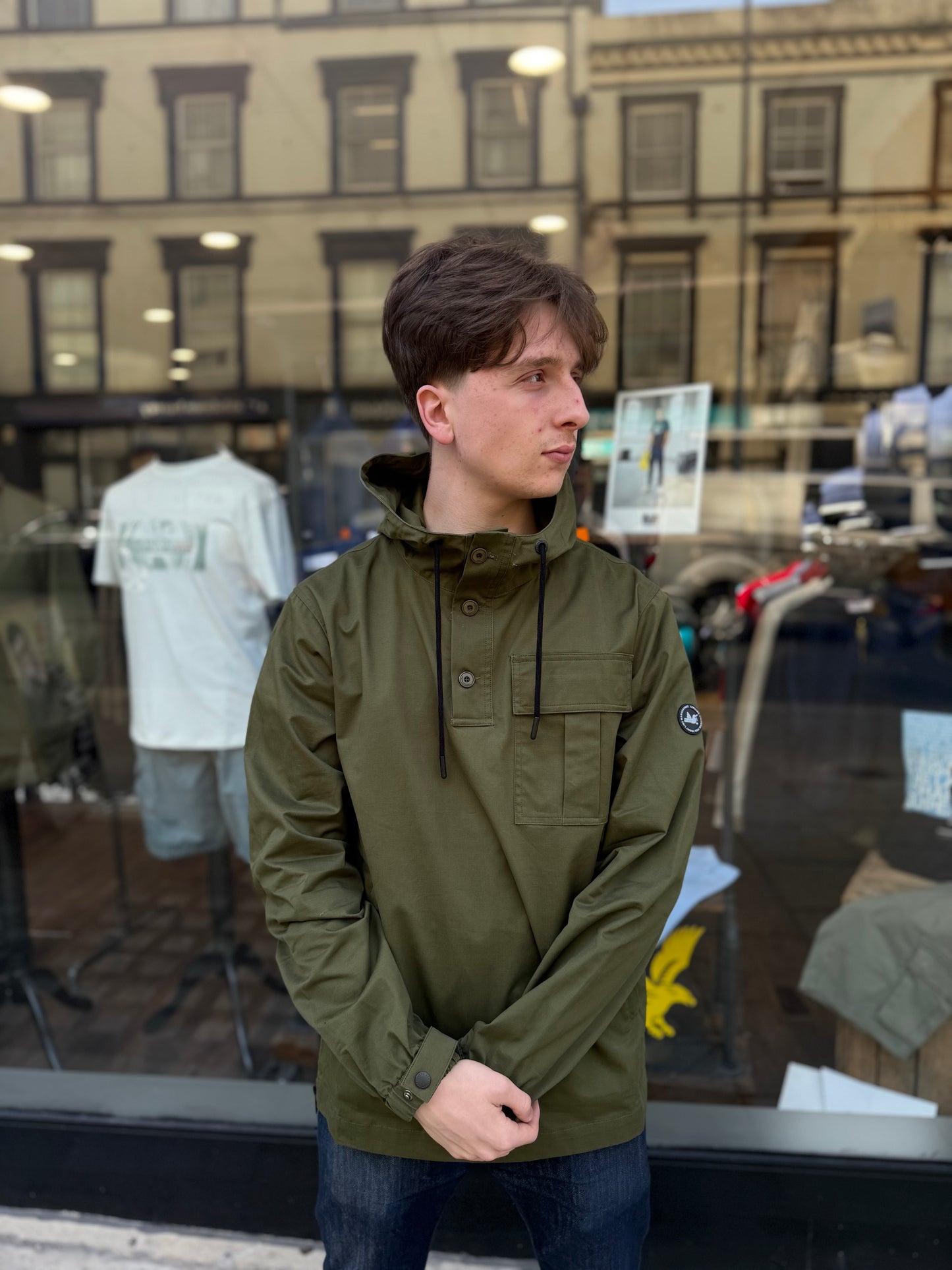 Peaceful Hooligan Lennon Smock Deep Lichen