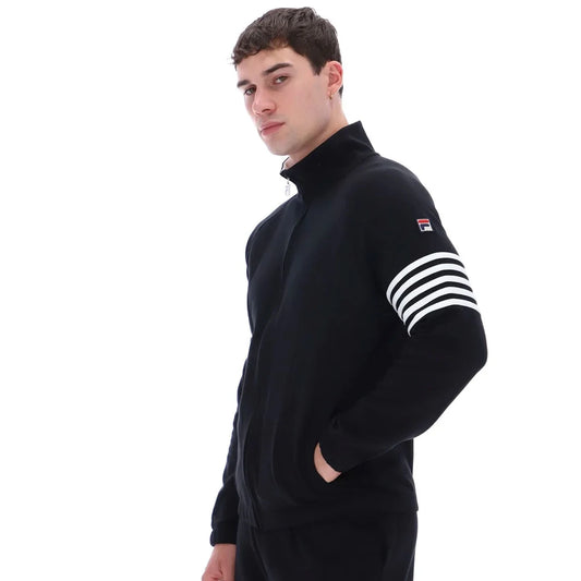 Fila Vintage 5 Stripe Track Top Black/White