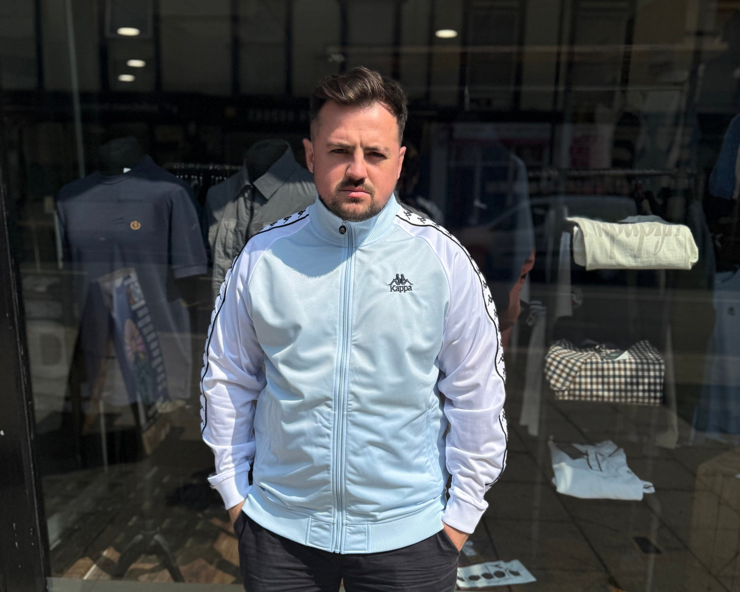 Kappa Uriah Track Top Sky Blue - RD1 Clothing