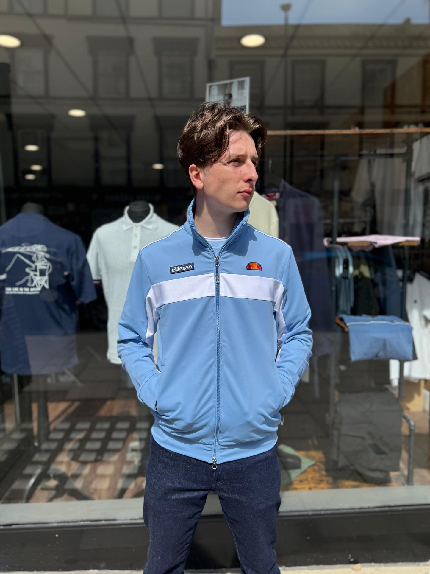 Ellesse Riminali Track Top In Light Blue - Vivere Per Sempre Range - RD1 Clothing